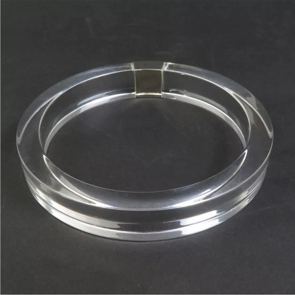 LOUIS VUITTON Nightclubber Transparent Lucite Clear Bangle Bracelet - Picture 4 of 12